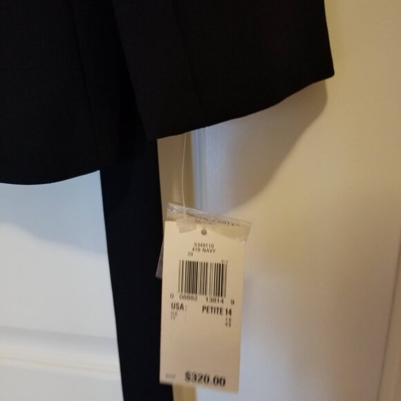 Anne Klein 2 piece skirt and blazer suit - NWT - Navy size 14P - Picture 4 of 14